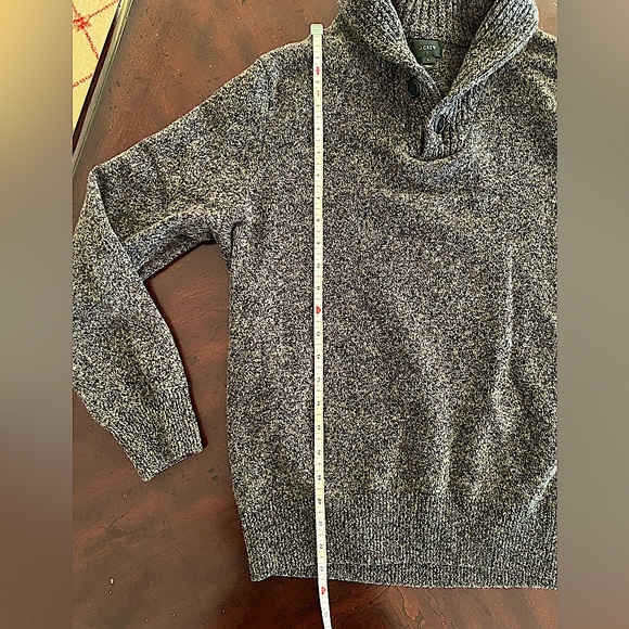 Men’s J. Crew Marled Lambswool Shawl-Collar Sweater - Picture 8 of 13